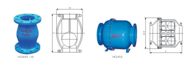微阻球形止回阀外形图