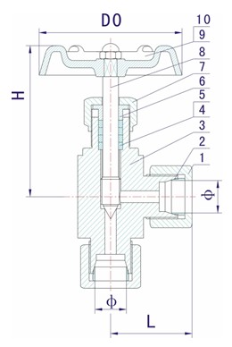 J94W针型阀结构图