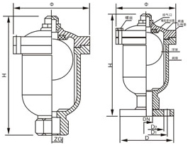 P1/QB1型单口排(进)气阀结构图