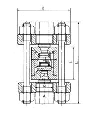 对夹式高压止回阀结构图