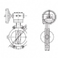 手动对夹式衬氟蝶阀
